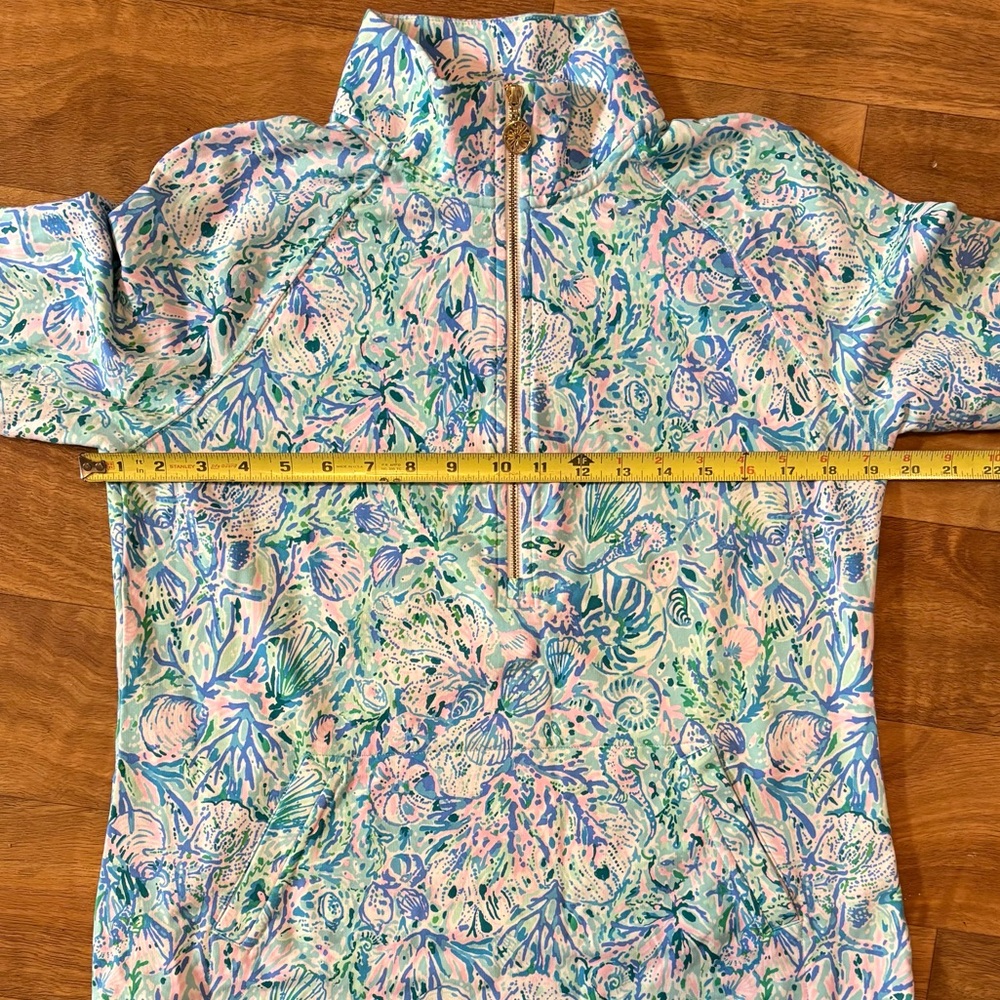 Lilly Pulitzer Skipper Popover Surf Blue Soleil It On Me Size M - Picture 9 of 16